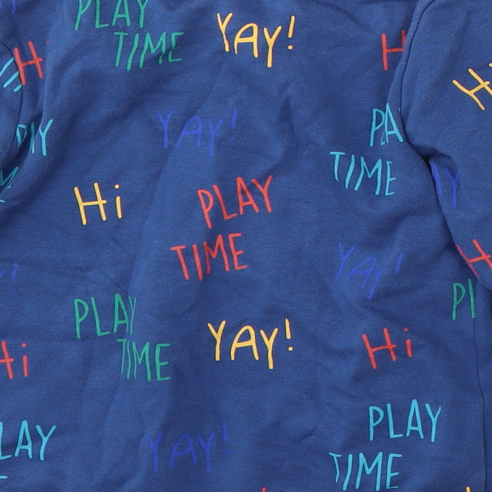 George Boys Blue Cotton Pullover Sweatshirt Size 6-7 Years