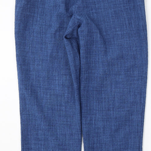 Preworn Womens Blue Polyester Trousers Size 14 L27 in Regular