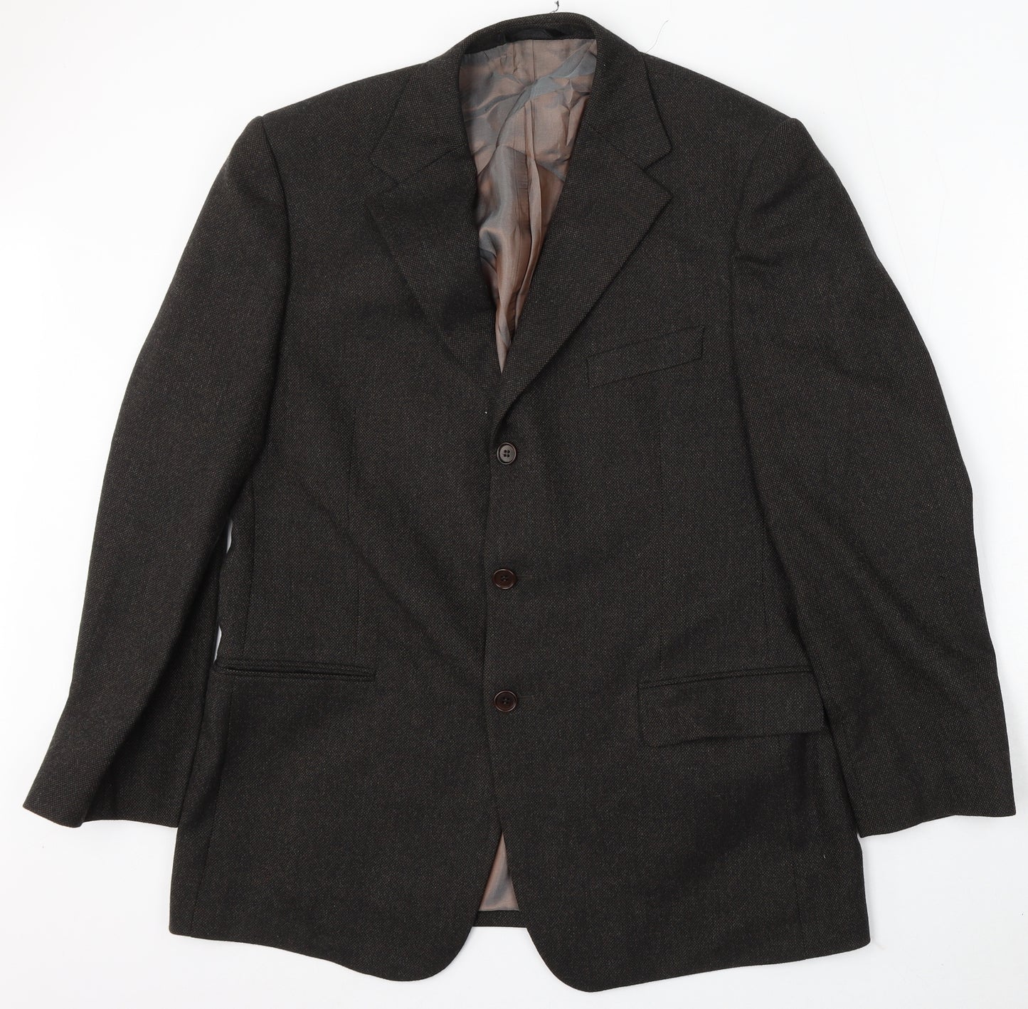 Marks and Spencer Mens Brown Wool Jacket Suit Size 42