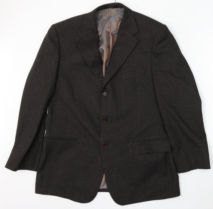Marks and Spencer Mens Brown Wool Jacket Suit Size 42