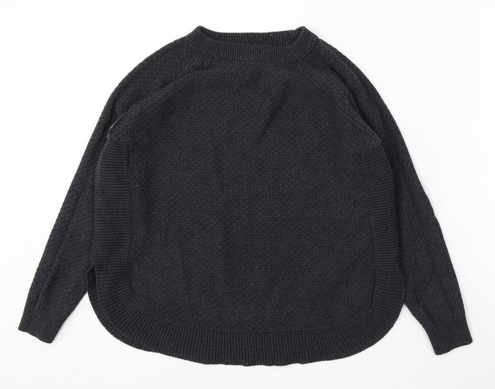 Warehouse Womens Grey Round Neck Polyester Pullover Jumper Size 8