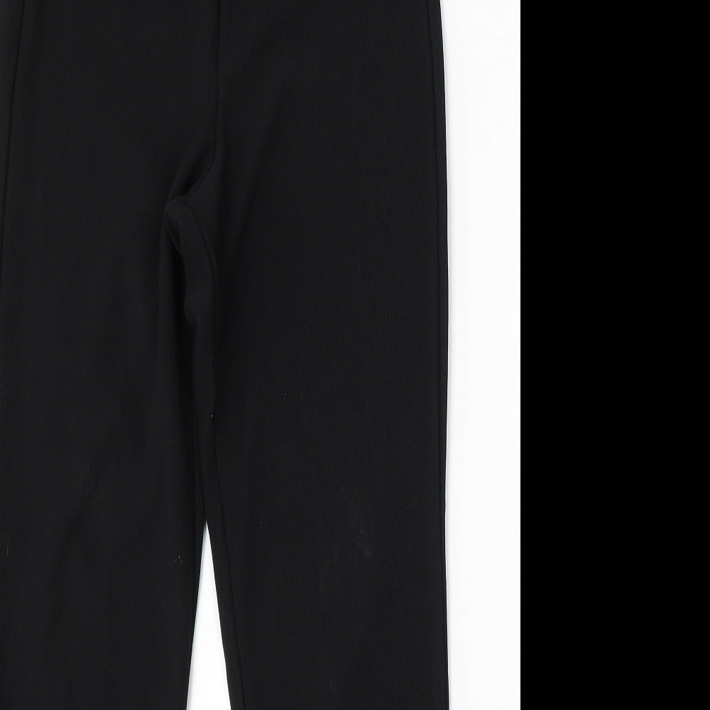 Mia Moda Womens Black Polyester Trousers Size 10 L29 in Regular