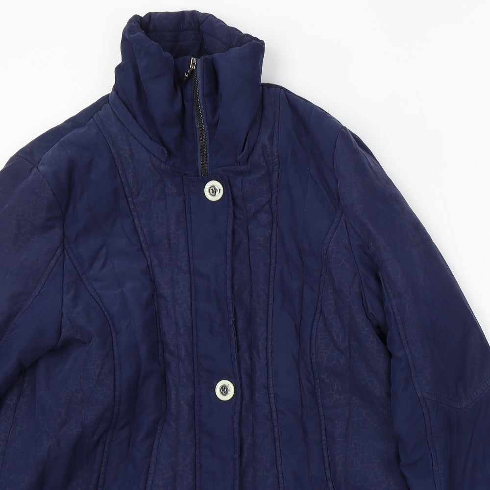 First Avenue Womens Blue Jacket Size 14 Zip