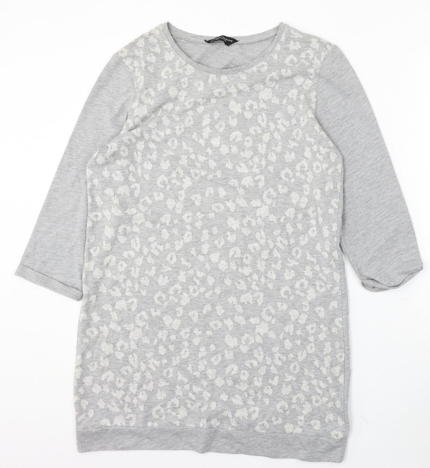 Dorothy Perkins Womens Grey Round Neck Polyester Pullover Jumper Size 16