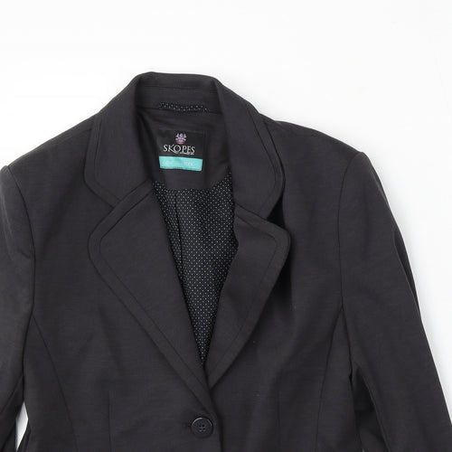 Skopes Womens Black Polyester Jacket Suit Size 10