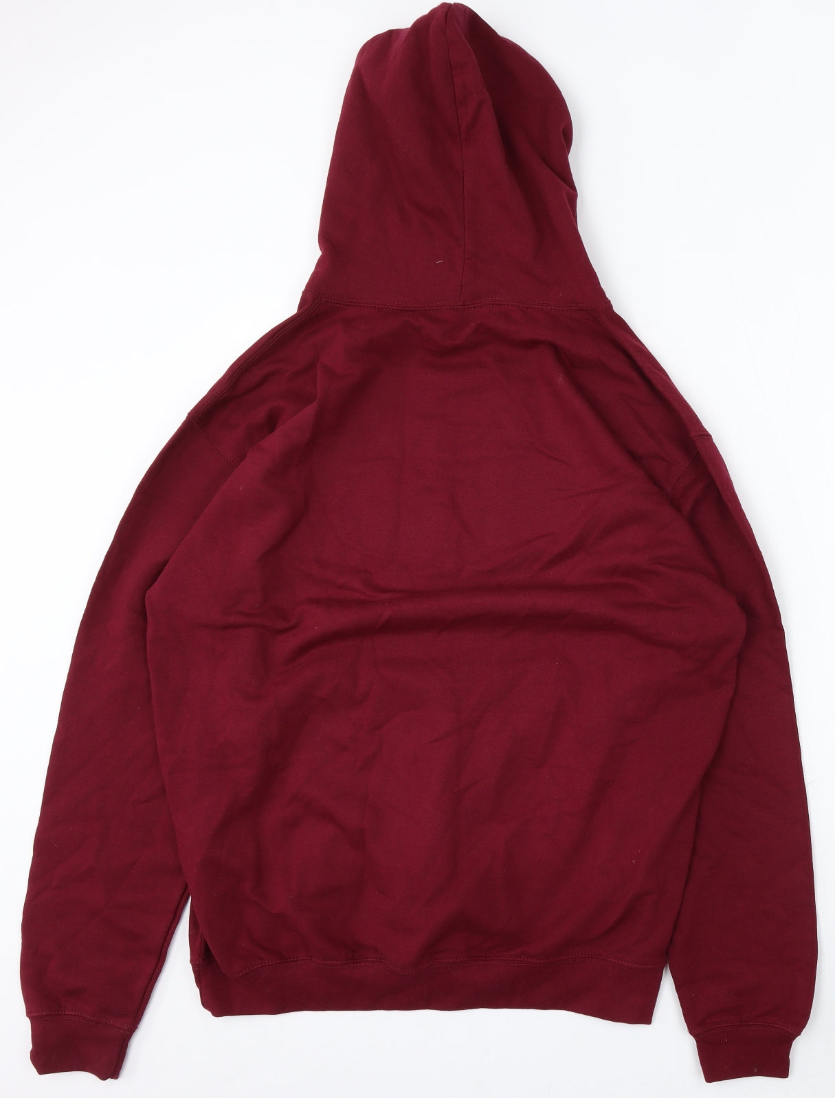 Awdis Womens Red Polyester Pullover Sweatshirt Size L - Made in 2003