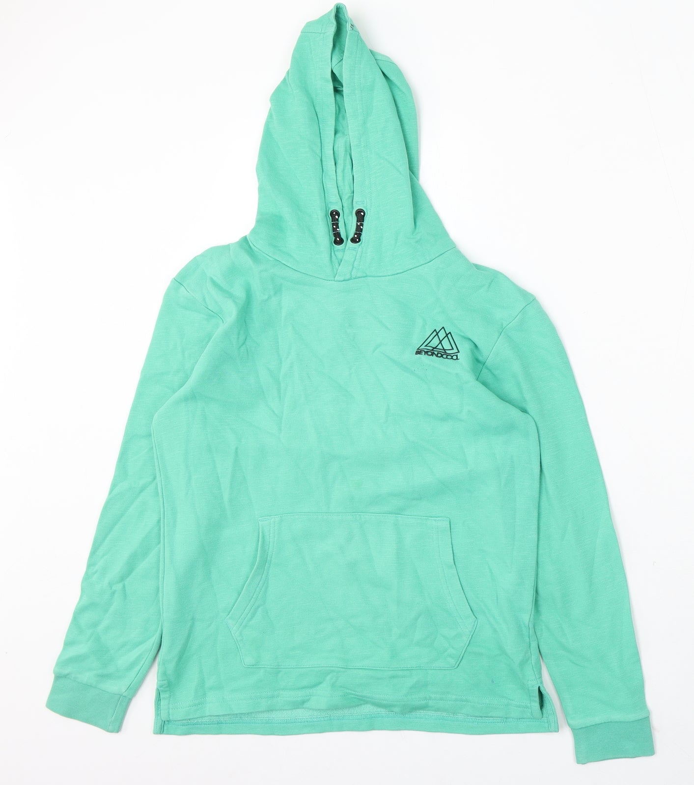 George Boys Green Cotton Pullover Hoodie Size 11-12 Years