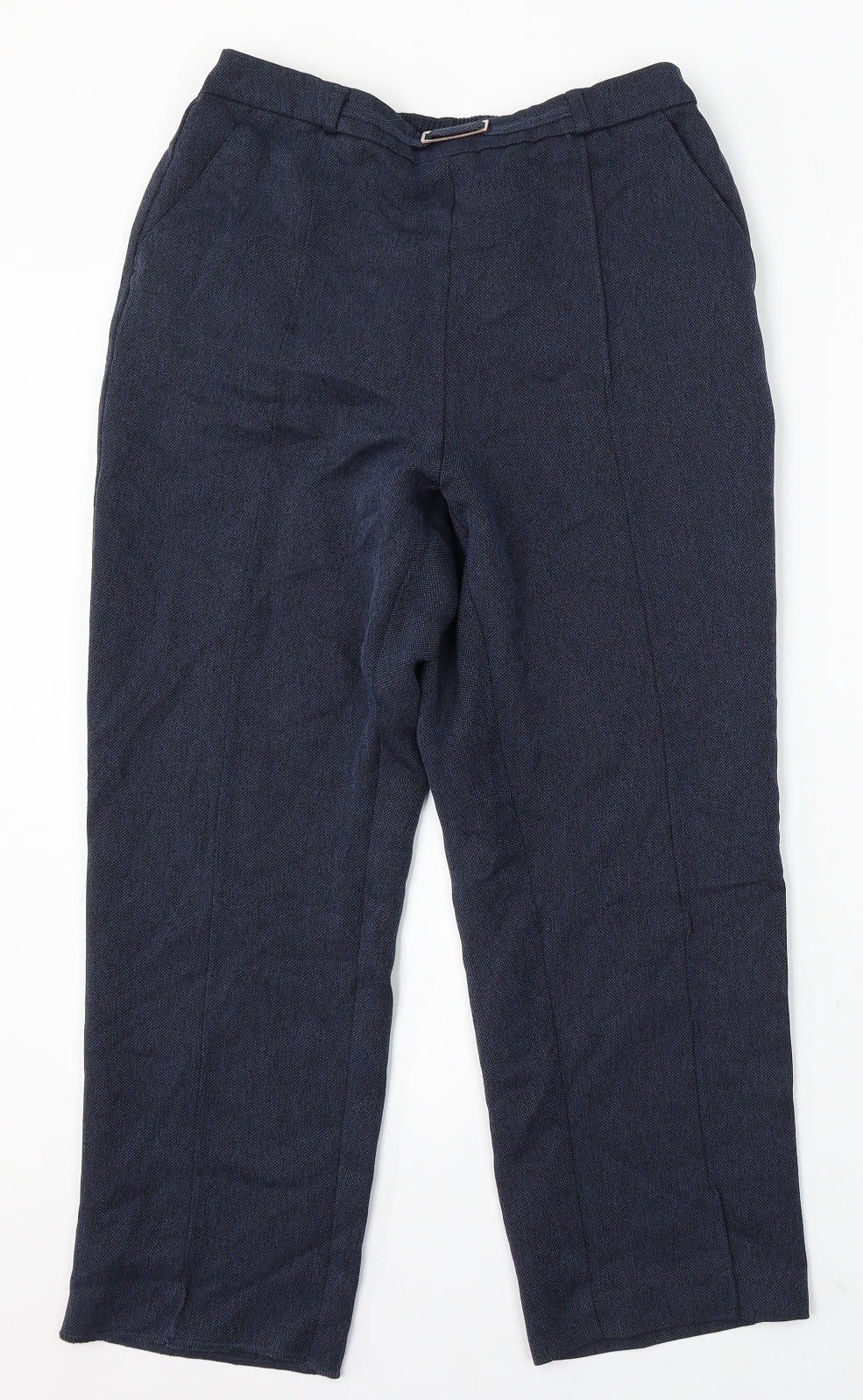 Honor Milburn Womens Blue Polyester Trousers Size 12 L26 in Regular