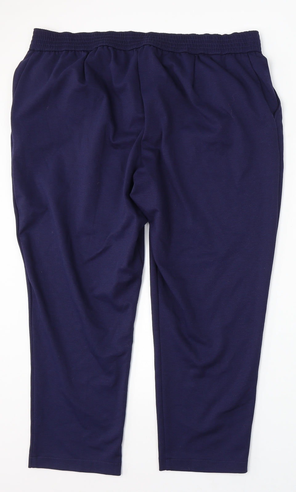 Bonmarché Womens Blue Polyester Trousers Size 22 L28 in Regular