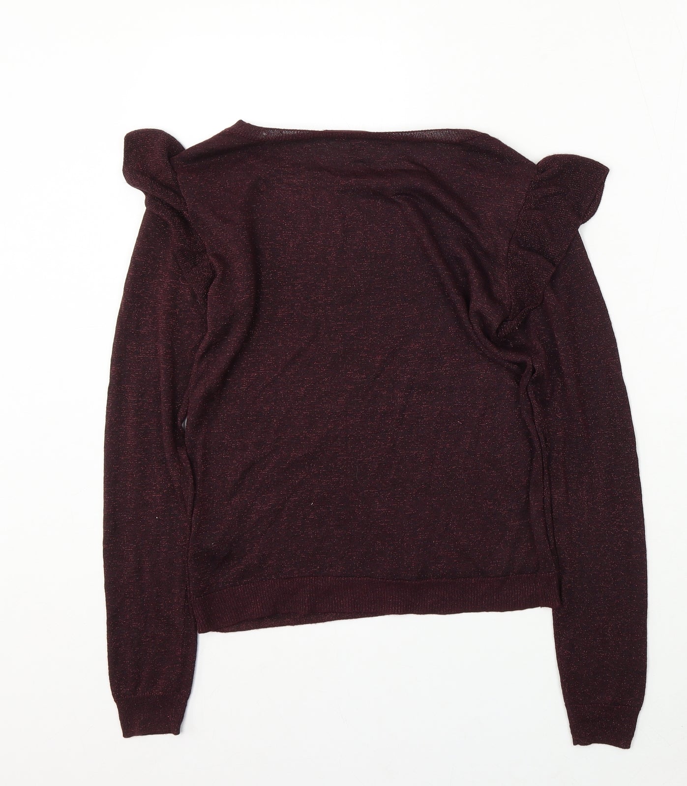 NEXT Womens Purple Round Neck Viscose Pullover Jumper Size 6