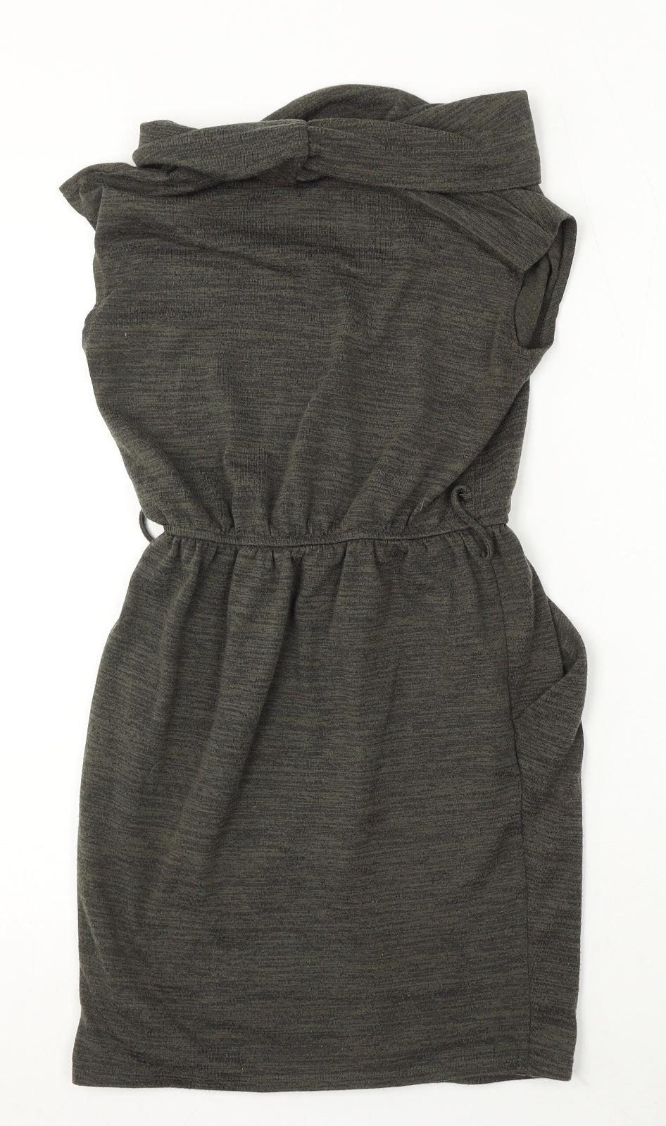 Apricot Womens Green Polyester Jumper Dress Size 10 Roll Neck