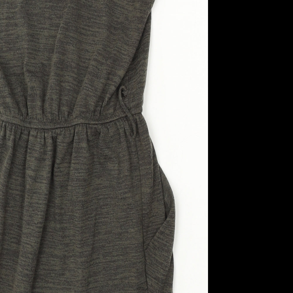 Apricot Womens Green Polyester Jumper Dress Size 10 Roll Neck