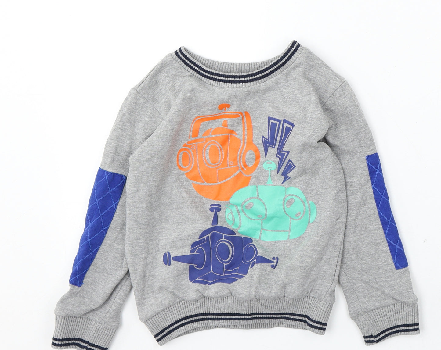 Outfit Boys Grey Cotton Pullover Sweatshirt Size 4-5 Years