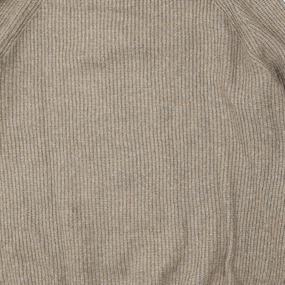 Marks and Spencer Mens Beige Round Neck Polyamide Pullover Jumper Size XL