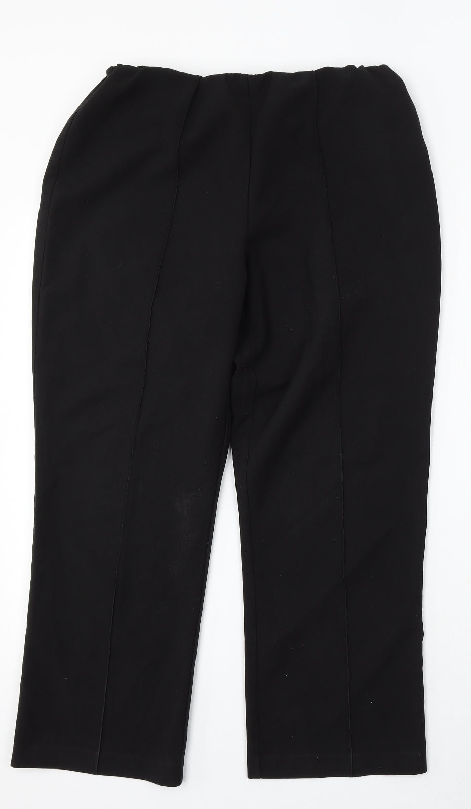 Arista Collection Womens Black Polyester Trousers Size 14 L26 in Regular