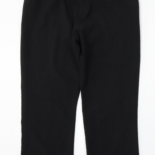 Arista Collection Womens Black Polyester Trousers Size 14 L26 in Regular