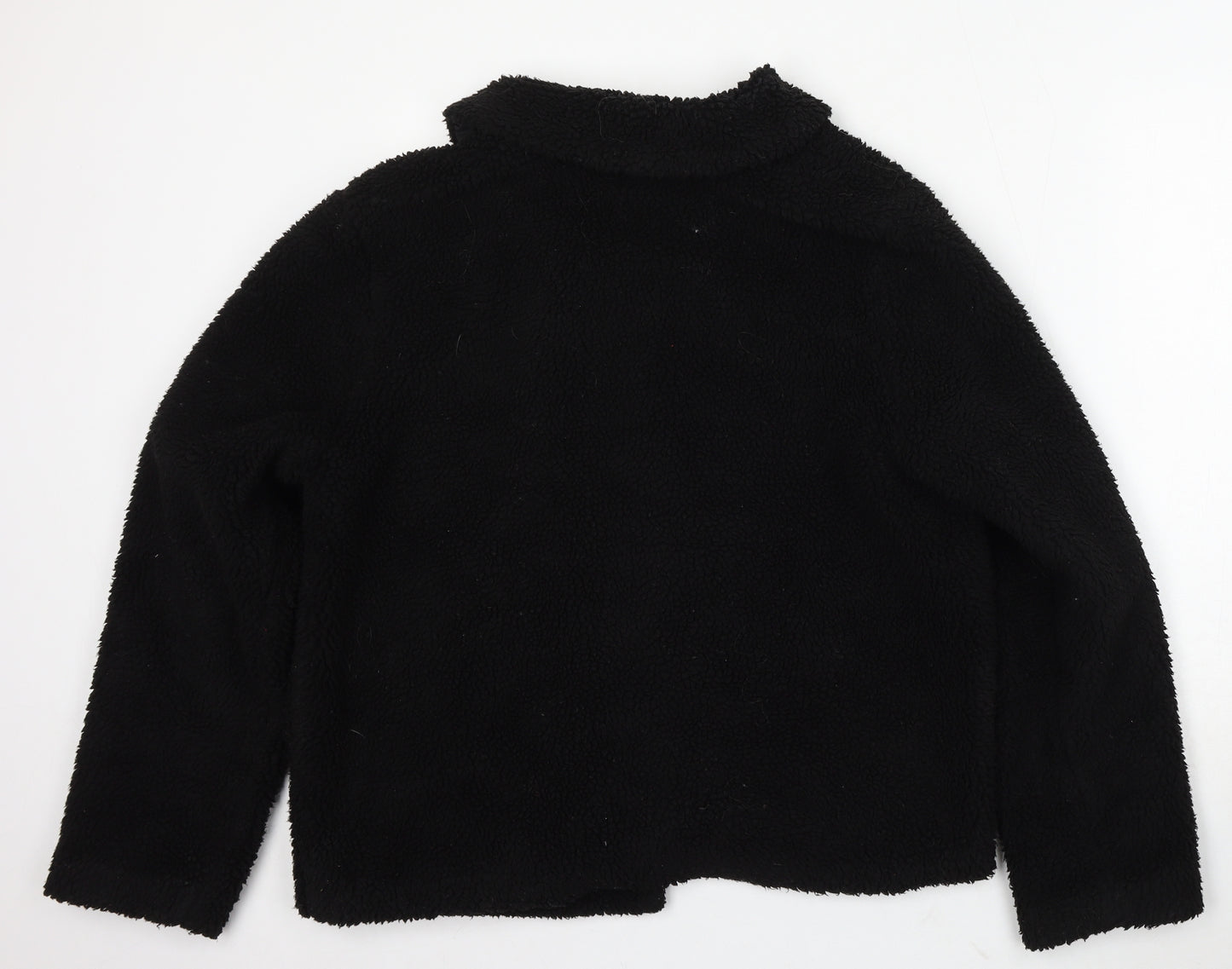 Studio Outerwear Womens Black Jacket Size 12 Button