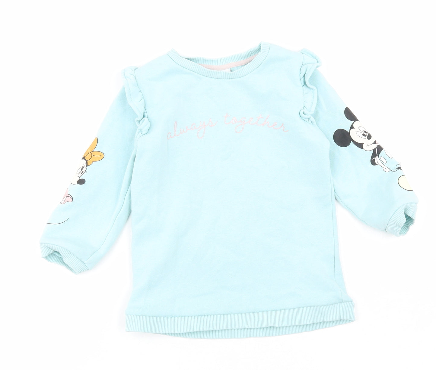 Disney Blue Cotton Pullover Jumper Size 12-18 Months