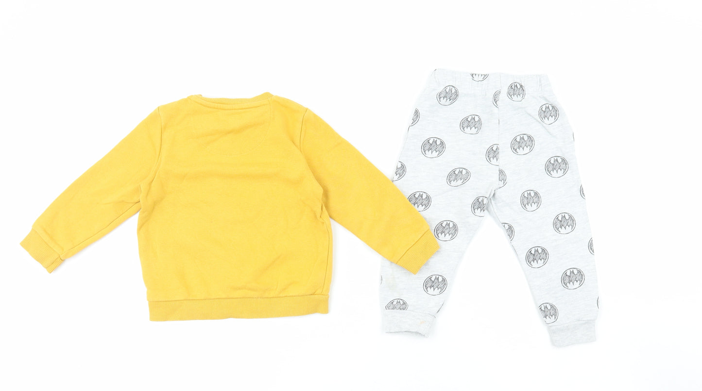 Batman Multicoloured Polyester Trousers Set Outfit/Set Size 12-18 Months