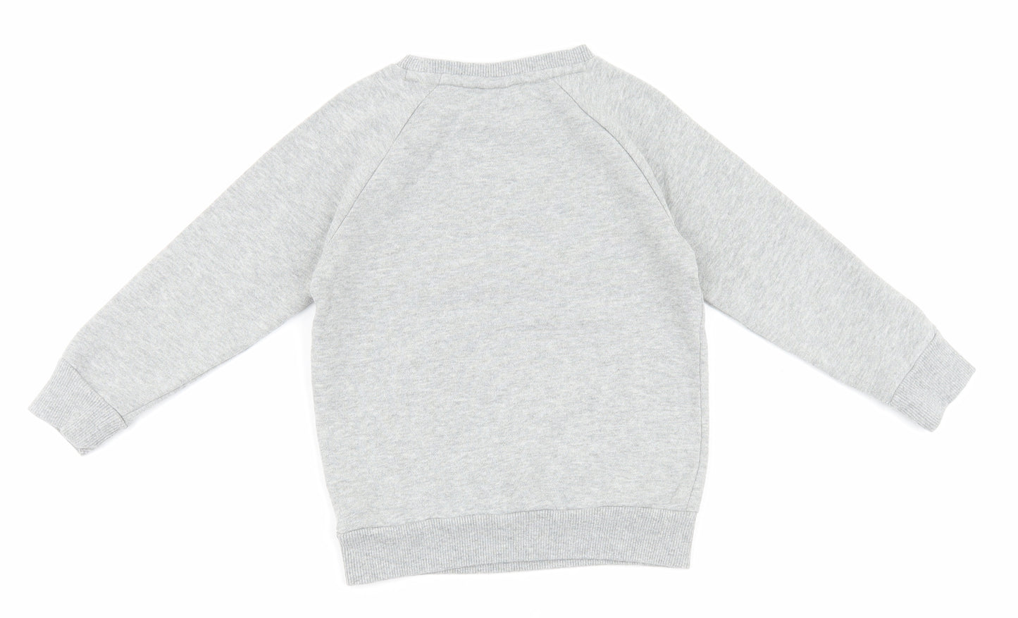 NEXT Boys Grey Round Neck Cotton Pullover Jumper Size 3-4 Years - Bear