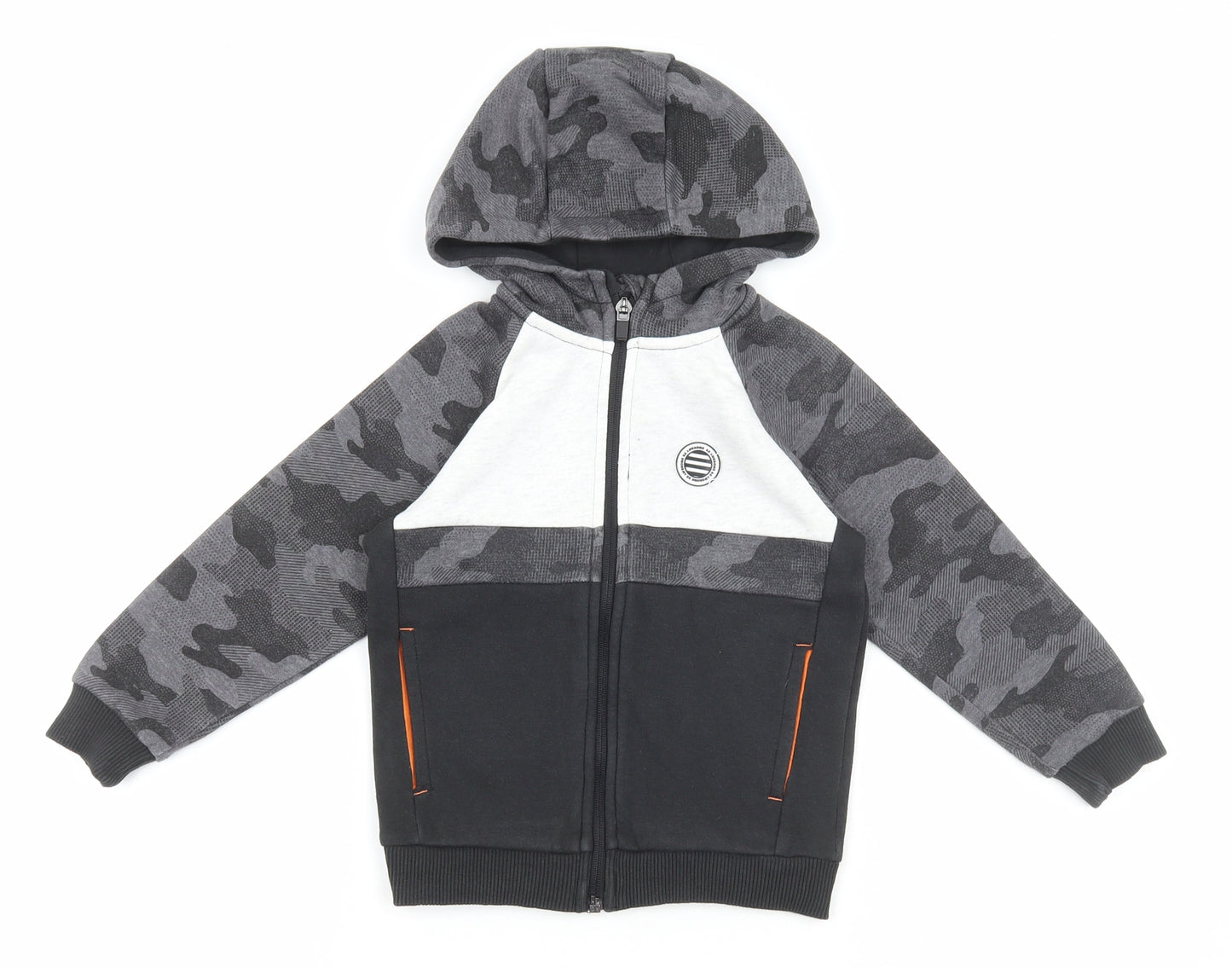 George Boys Grey Camouflage Cotton Pullover Hoodie Size 3-4 Years