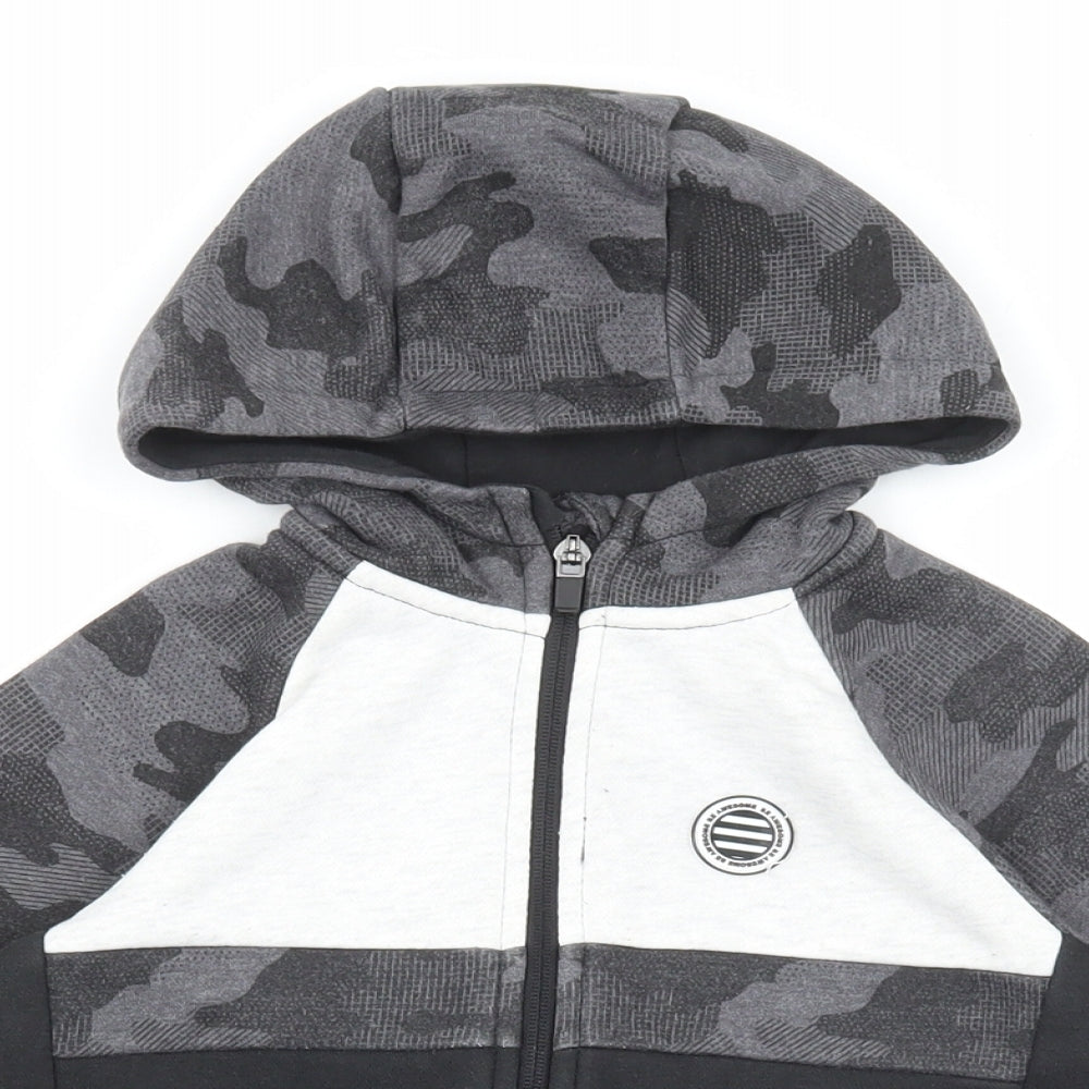 George Boys Grey Camouflage Cotton Pullover Hoodie Size 3-4 Years