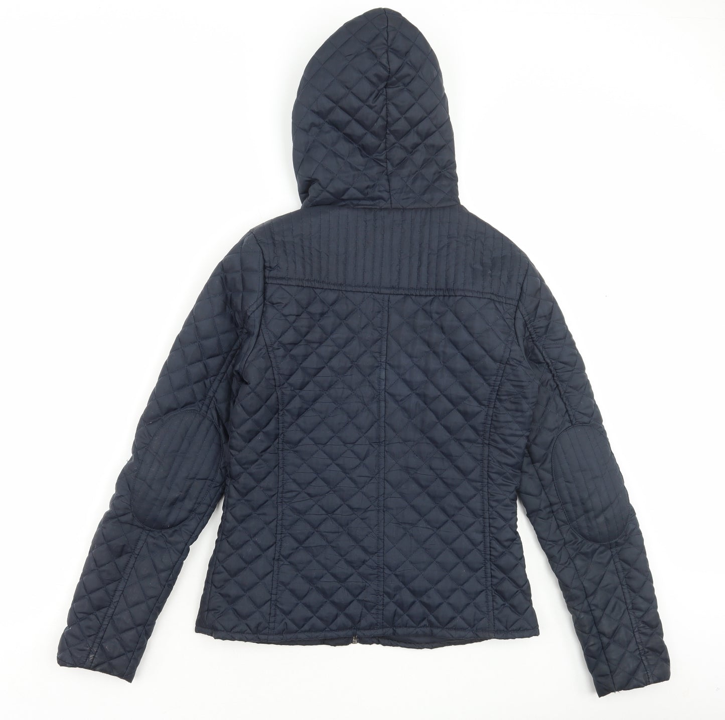 New Look Womens Blue Quilted Coat Size 8