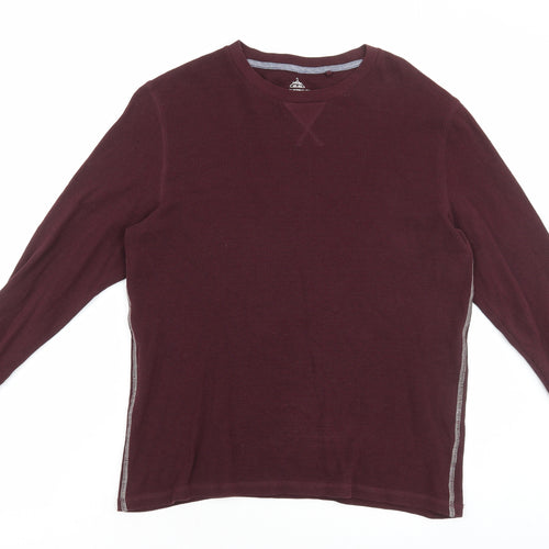 INDUSTRIALIZE Mens Brown Cotton Pullover Sweatshirt Size M