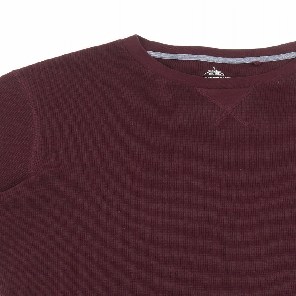 INDUSTRIALIZE Mens Brown Cotton Pullover Sweatshirt Size M