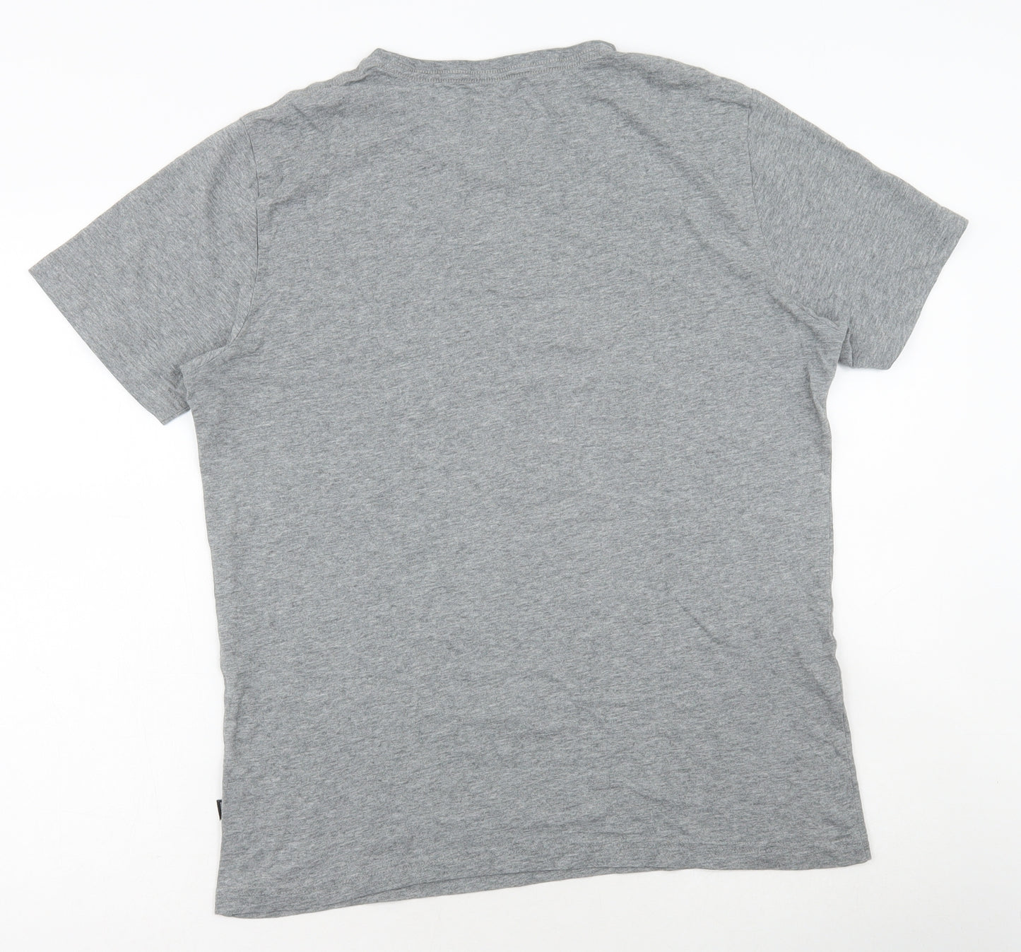 PUMA Mens Green Polyester T-Shirt Size M Round Neck