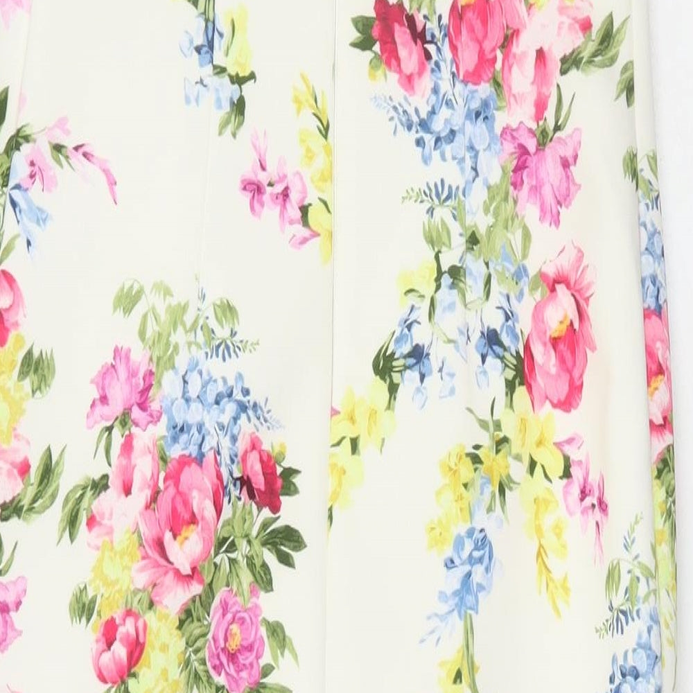 ASOS Womens Multicoloured Floral Polyester Pencil Dress Size 8 Square Neck