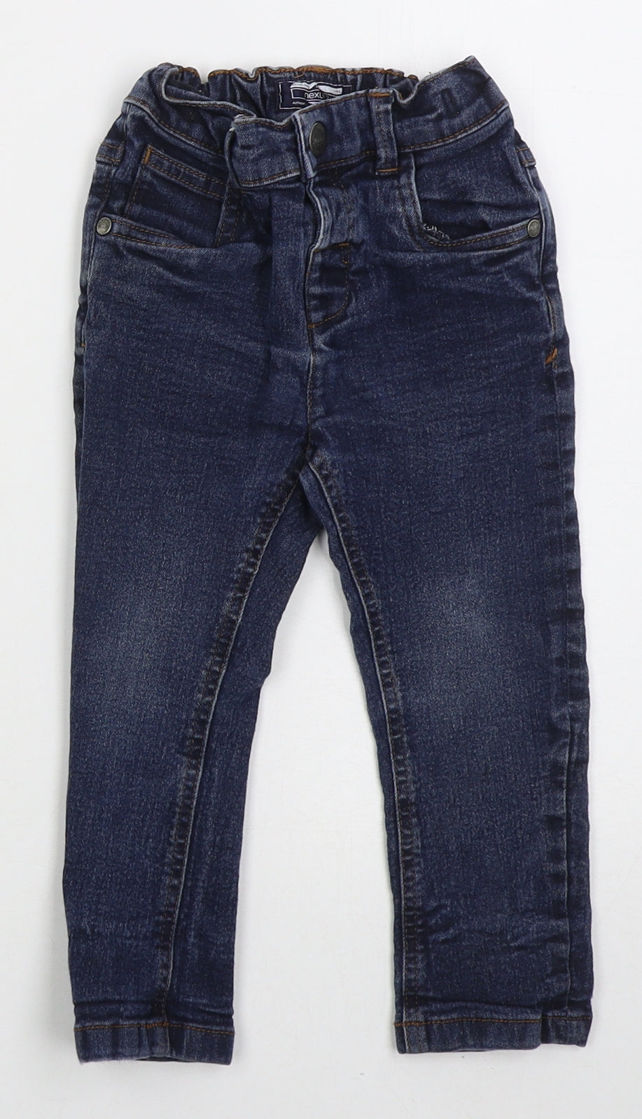 NEXT Boys Blue Cotton Capri Jeans Size 18-24 Months Button