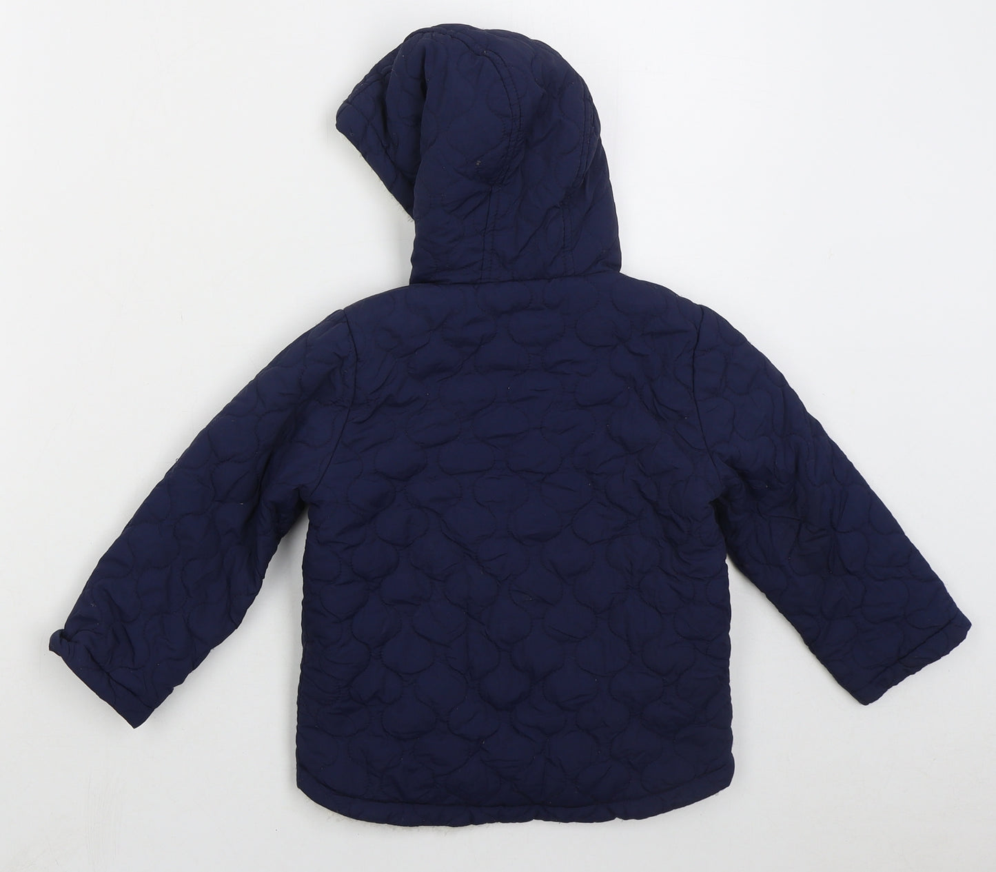 George Girls Blue Basic Coat Coat Size 18-24 Months Zip