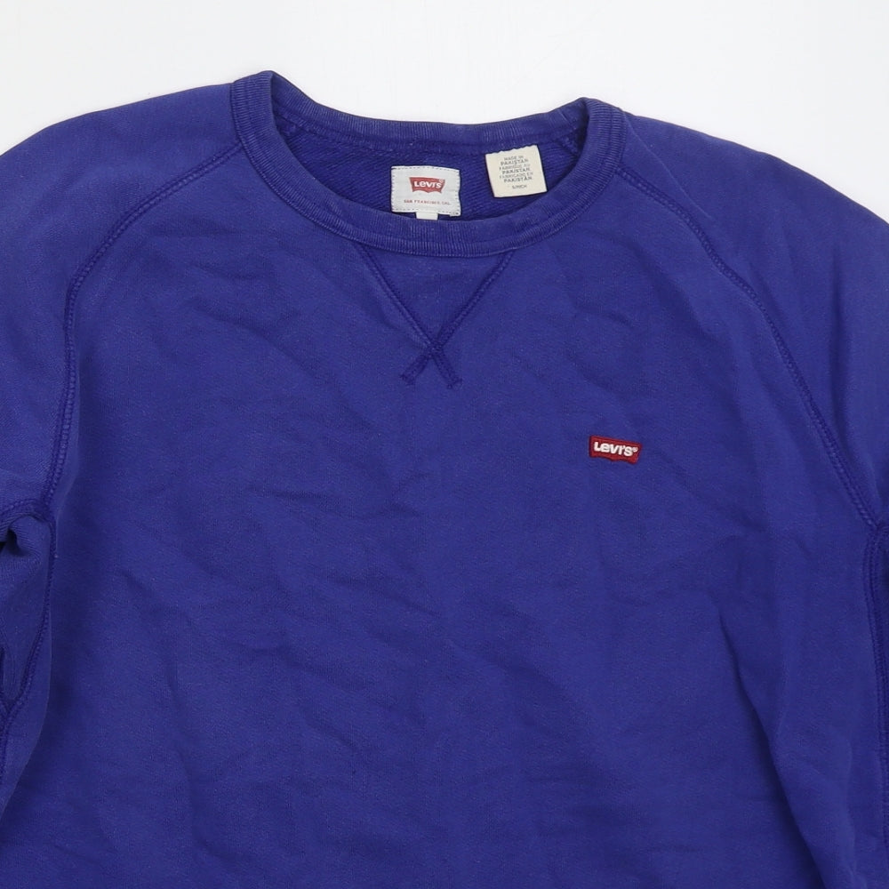 Levi's Mens Blue Cotton Pullover Sweatshirt Size S