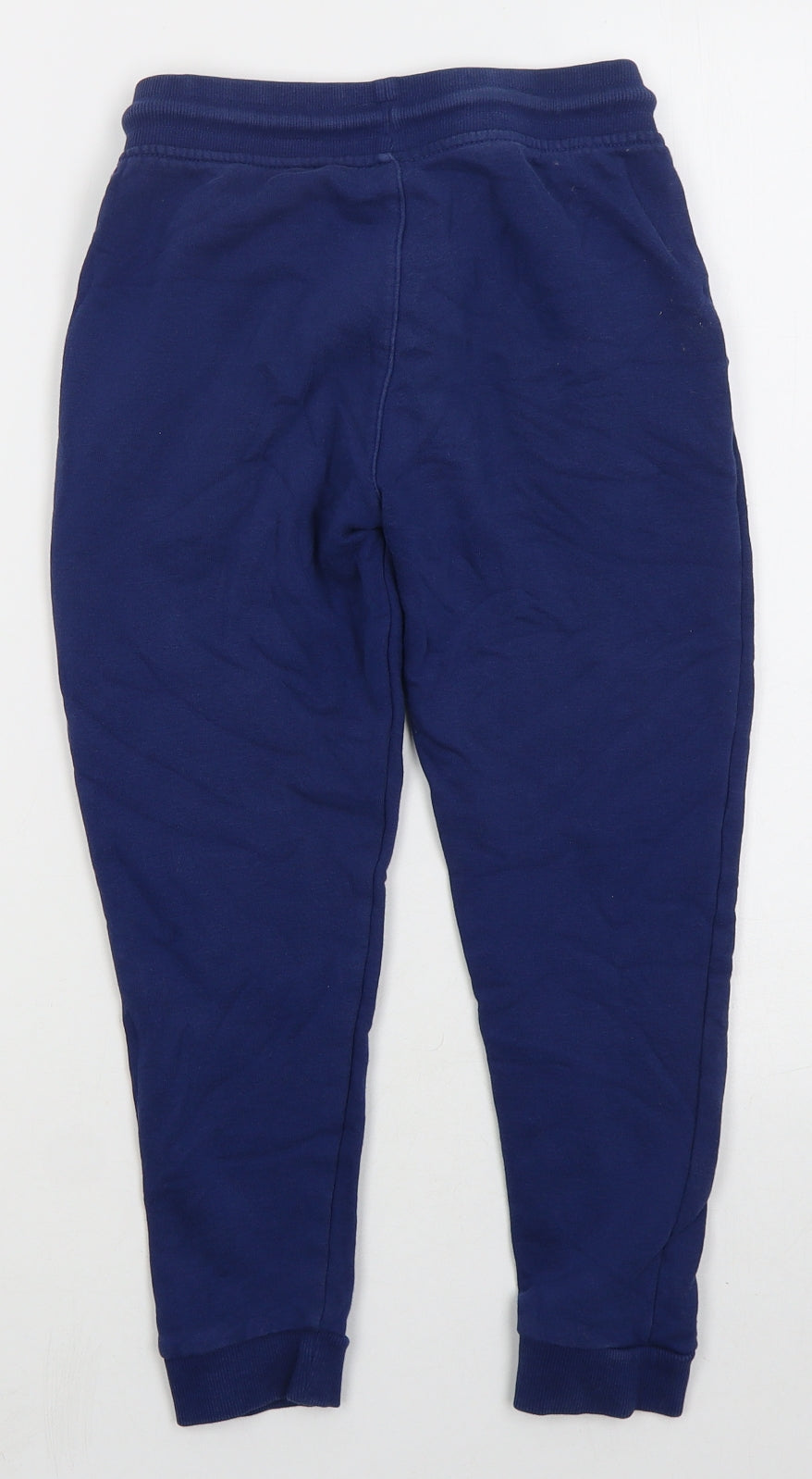 George Boys Blue Cotton Sweatpants Trousers Size 9-10 Years Regular Drawstring