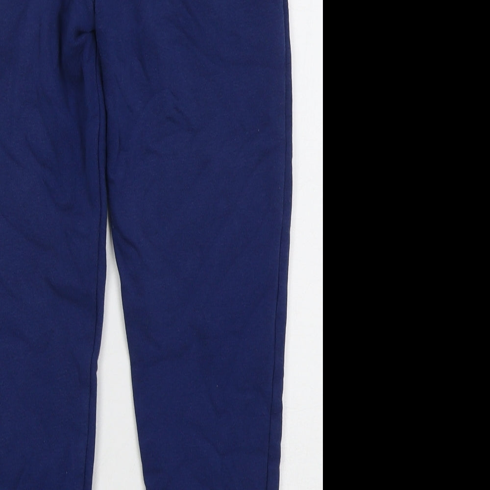 George Boys Blue Cotton Sweatpants Trousers Size 9-10 Years Regular Drawstring