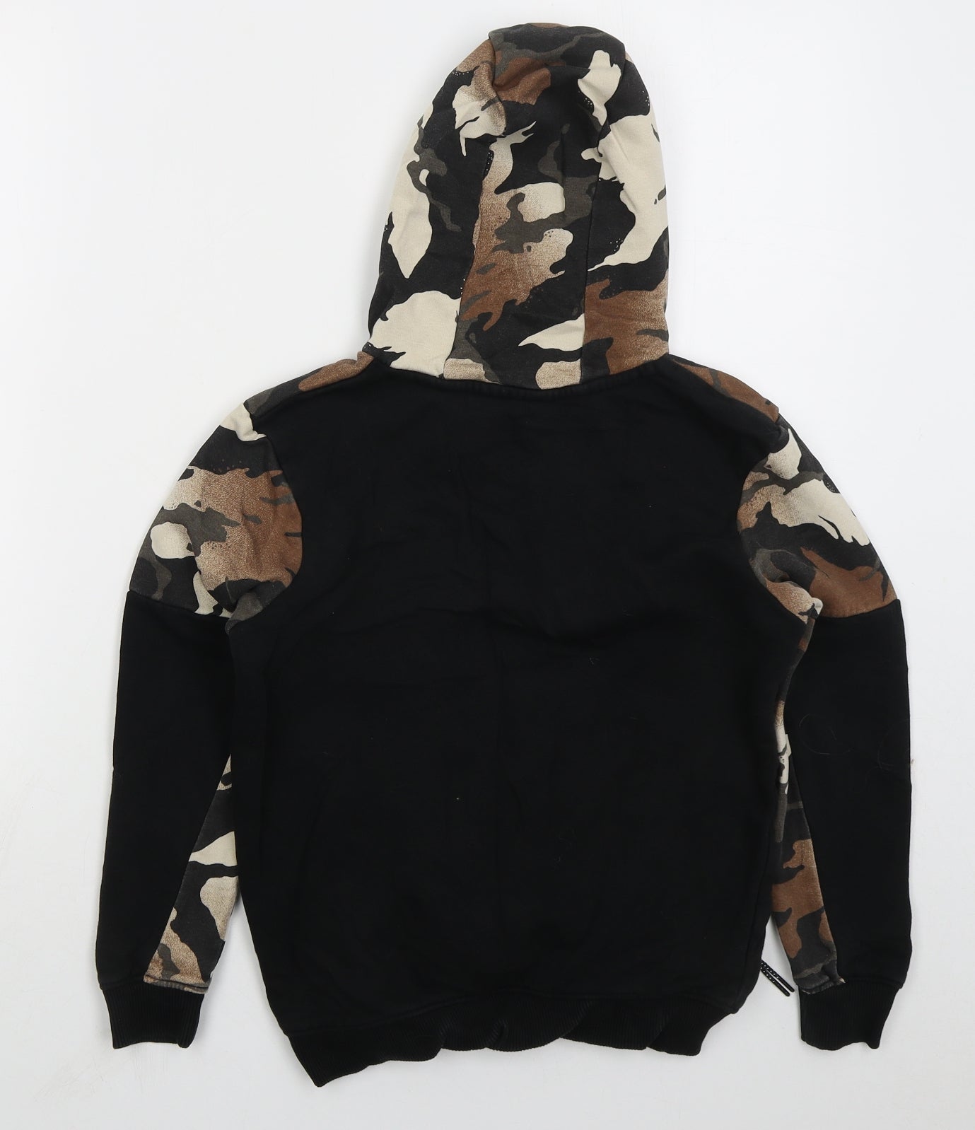George Boys Black Camouflage Cotton Pullover Hoodie Size 10-11 Years Pullover - LImits
