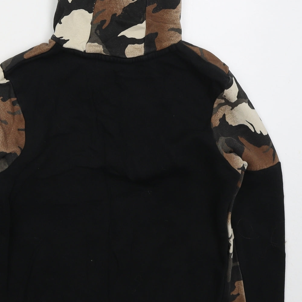 George Boys Black Camouflage Cotton Pullover Hoodie Size 10-11 Years Pullover - LImits
