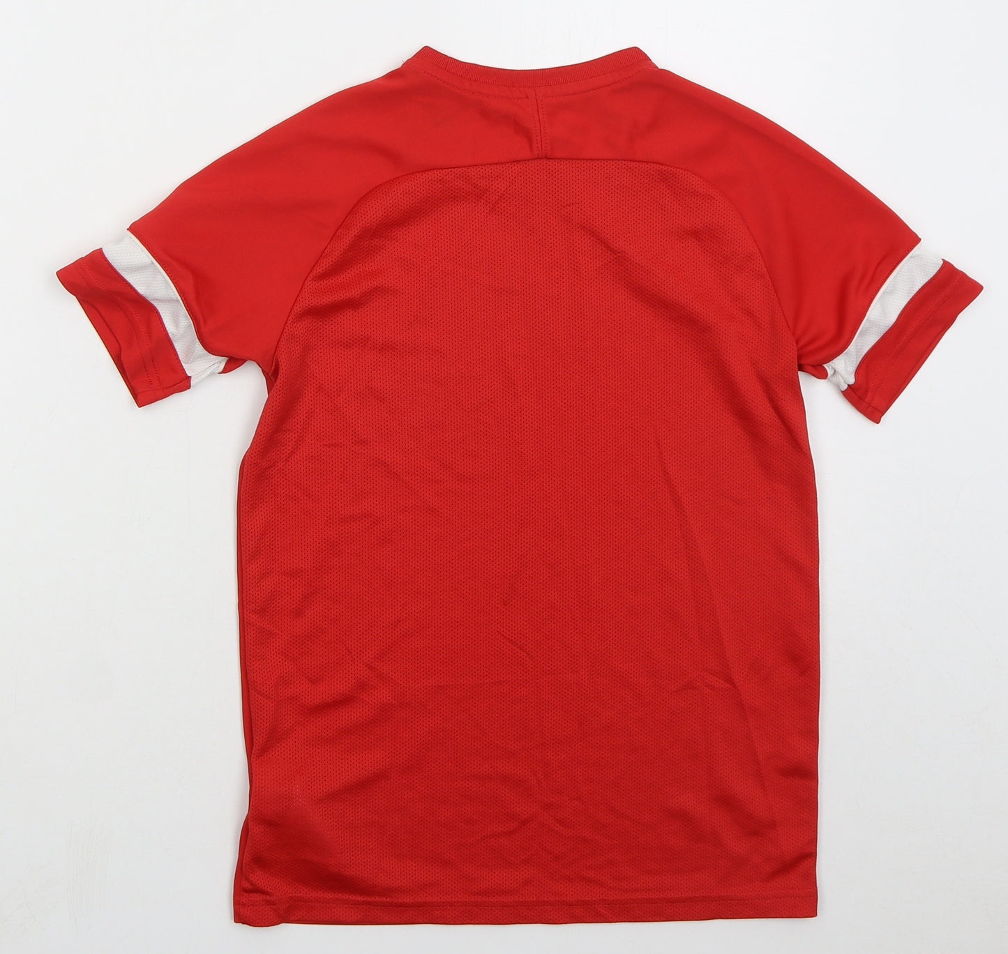 Nike Girls Red Polyester Basic T-Shirt Size L Crew Neck Pullover