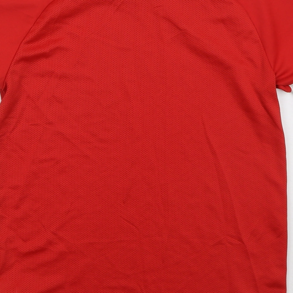 Nike Girls Red Polyester Basic T-Shirt Size L Crew Neck Pullover