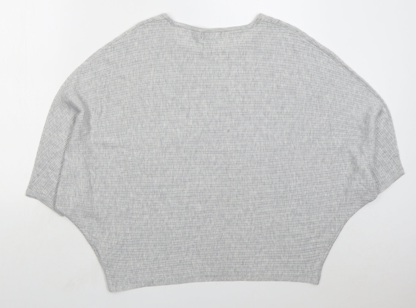 F&F Womens Grey Round Neck Polyester Shrug Jumper Size 12