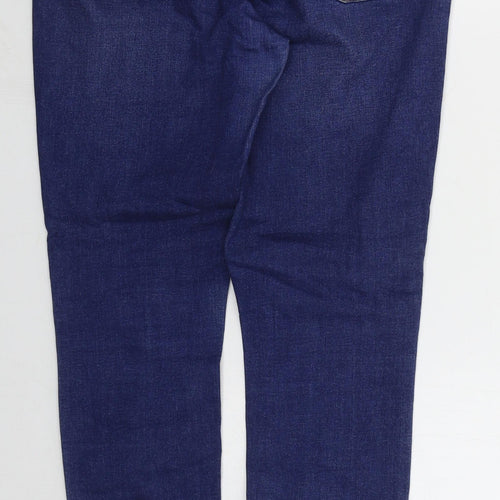 TU Womens Blue Cotton Skinny Jeans Size 8 L28 in Regular Button
