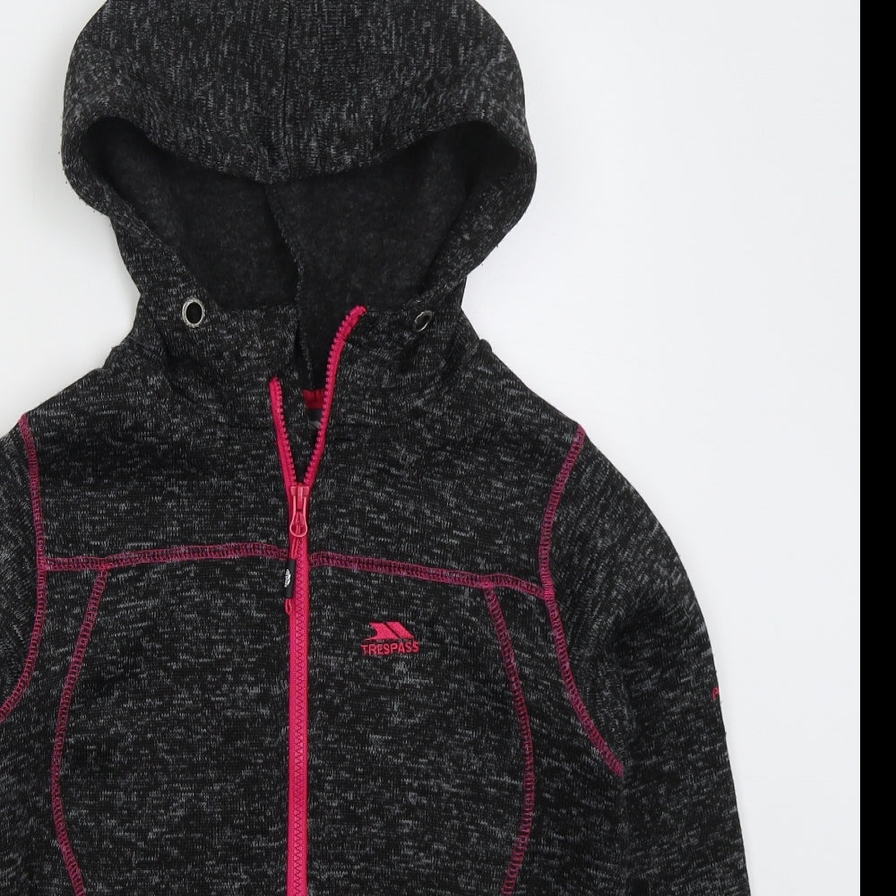 Trespass Womens Grey Polyester Full Zip Hoodie Size 10 Zip