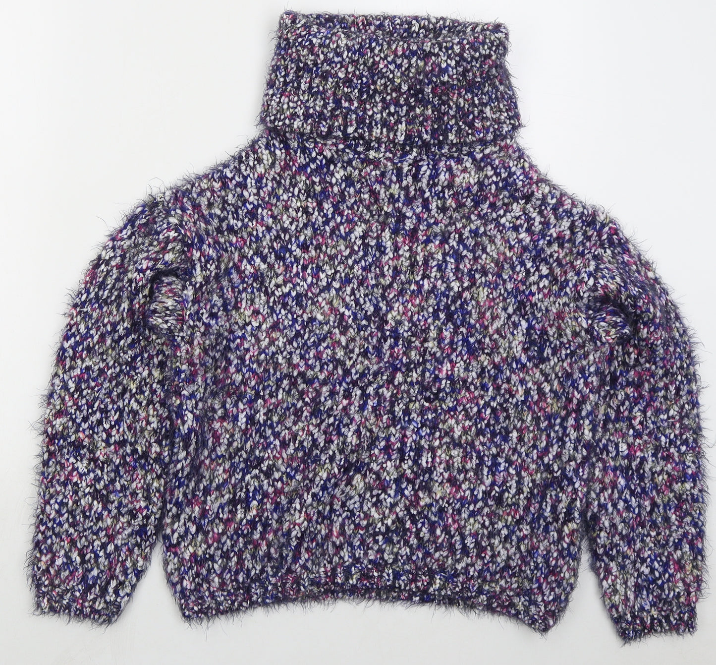 TU Womens Purple Roll Neck Polyester Pullover Jumper Size 8