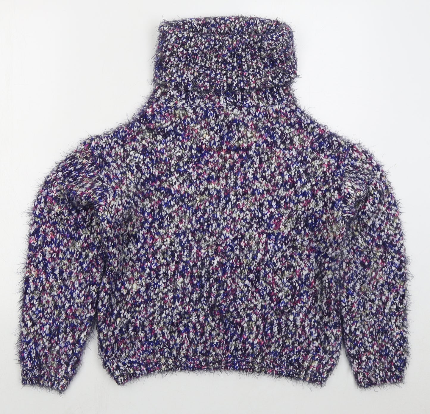 TU Womens Purple Roll Neck Polyester Pullover Jumper Size 8