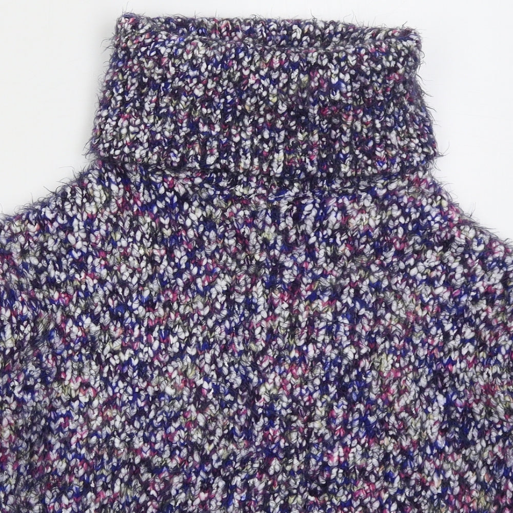 TU Womens Purple Roll Neck Polyester Pullover Jumper Size 8