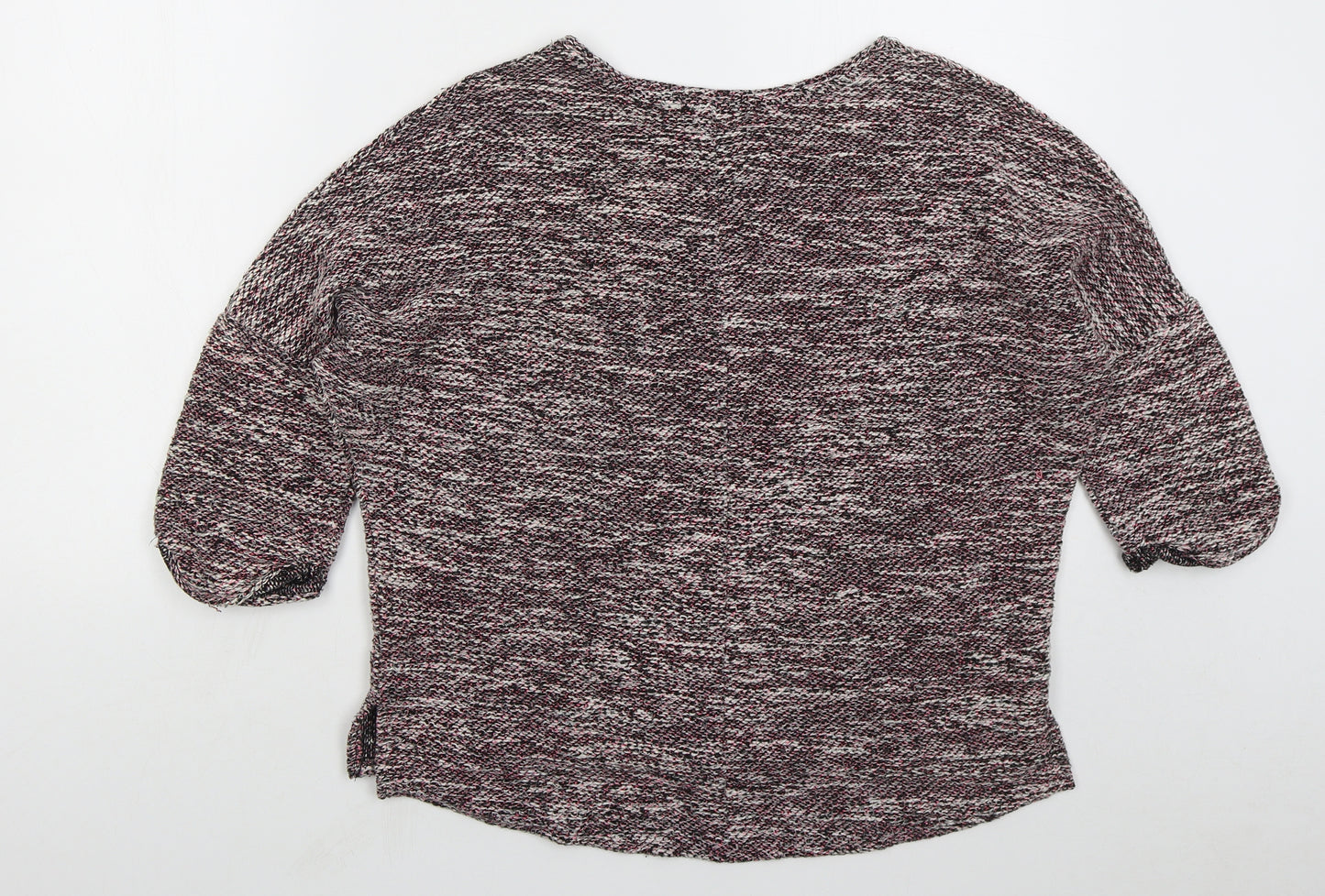 Papaya Womens Pink Round Neck Polyester Pullover Jumper Size M