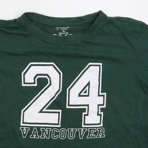 Primark Womens Green Cotton Basic T-Shirt Size 18 Crew Neck - 24 Vancouver