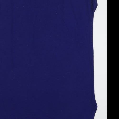 Primark Womens Blue Polyester Basic T-Shirt Size 14 Crew Neck - You Had Me At Bonjour
