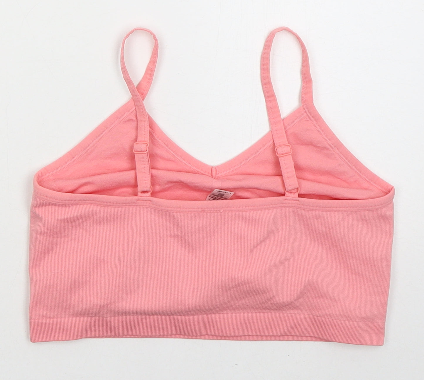 George Womens Pink Nylon Cropped Tank Size XL V-Neck Pullover